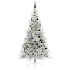 Árbol de Navidad artificial vidaxx preiluminado con 300 LED plateado 240 cm