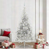 Vidaxx albero di Natale artificiale preilluminato con 300 LED argento tappo da 240 cm
