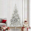 Árbol de Navidad artificial vidaxx preiluminado con 300 LED plateado 240 cm