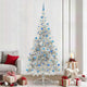 Vidaxx albero di Natale artificiale preilluminato con 300 LED argento tappo da 240 cm