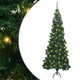 Vidaxx árbol de Navidad artificial de esquina con 300 LED verde 180 cm PVC y metal