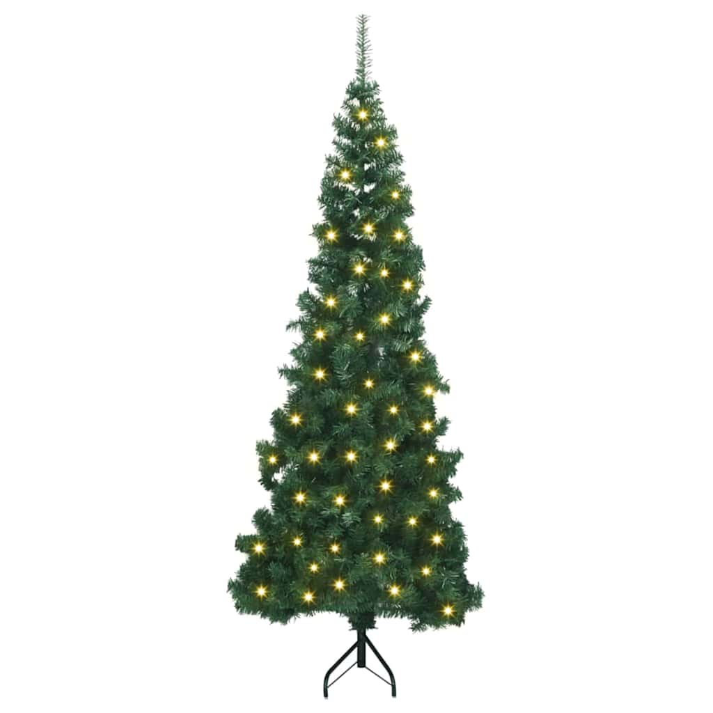 Vidaxx árbol de Navidad artificial de esquina con 300 LED verde 180 cm PVC y metal