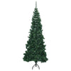 Vidaxl hoek kunstkerstboom met 300 led groen 180 cm pvc en metaal