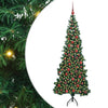 Albero di Natale artificiale angolare Vidaxx con 300 LED verdi 180 cm in PVC e metallo