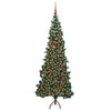 Albero di Natale artificiale angolare Vidaxx con 300 LED verdi 180 cm in PVC e metallo