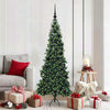 Albero di Natale artificiale angolare Vidaxx con 300 LED verdi 180 cm in PVC e metallo