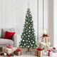 Vidaxx árbol de Navidad artificial de esquina con 300 LED verde 180 cm PVC y metal