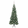 Vidaxl hoek kunstkerstboom met 300 led groen 180 cm pvc en metaal