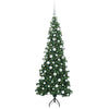 Vidaxl hoek kunstkerstboom met 300 led groen 180 cm pvc en metaal