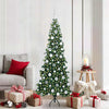 Vidaxl hoek kunstkerstboom met 300 led groen 180 cm pvc en metaal