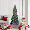 Albero di Natale artificiale angolare Vidaxx con 300 LED verdi 180 cm in PVC e metallo