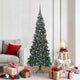 Vidaxx árbol de Navidad artificial de esquina con 300 LED verde 180 cm PVC y metal