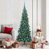Albero di Natale artificiale angolare Vidaxx con 300 LED verdi 180 cm in PVC e metallo