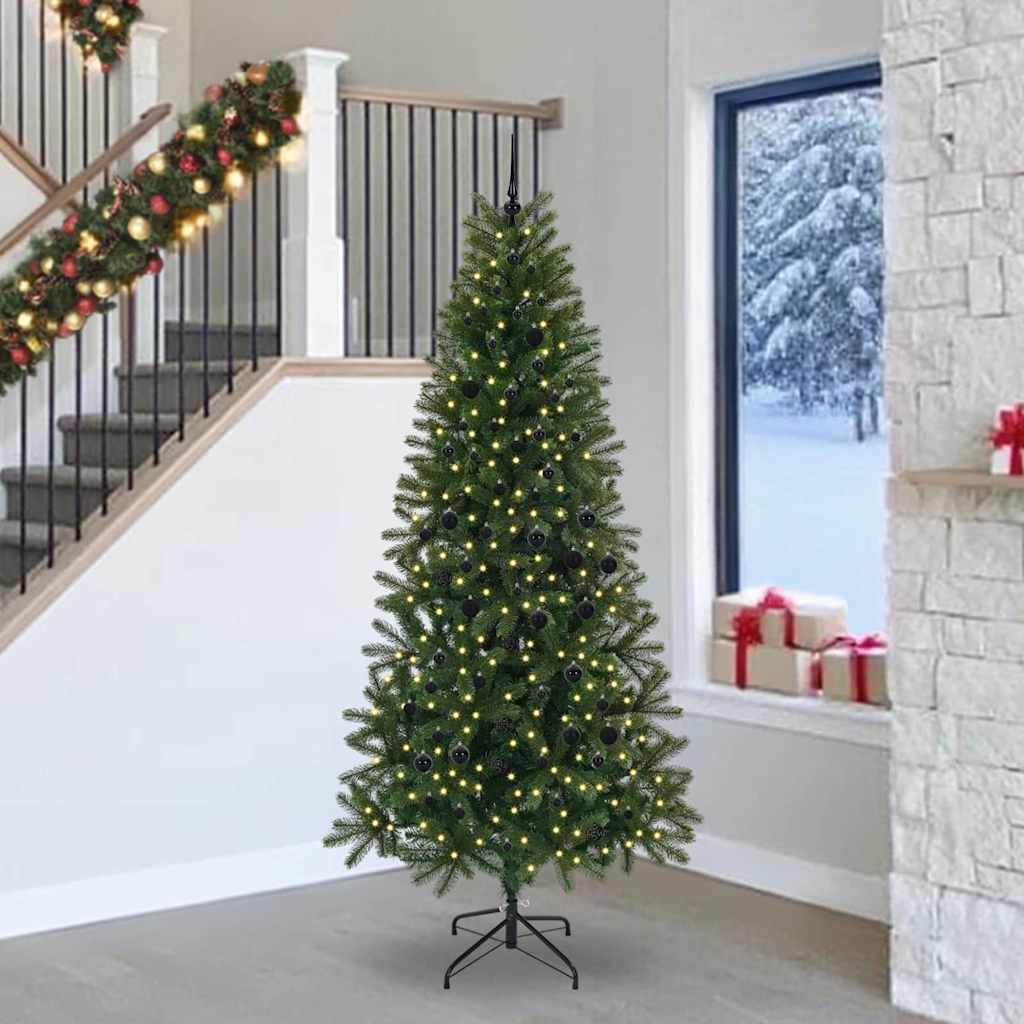 Albero di Natale artificiale Vidaxx con 300 LED con standard verde 240 cm PE e PVC