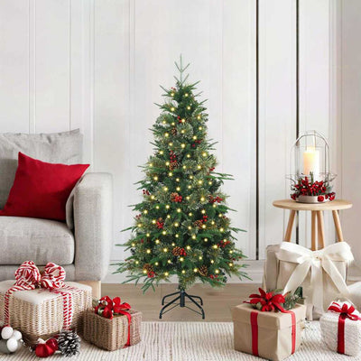 Vidaxx albero di Natale pieghevole artificiale verde 120 cm PE e PVC