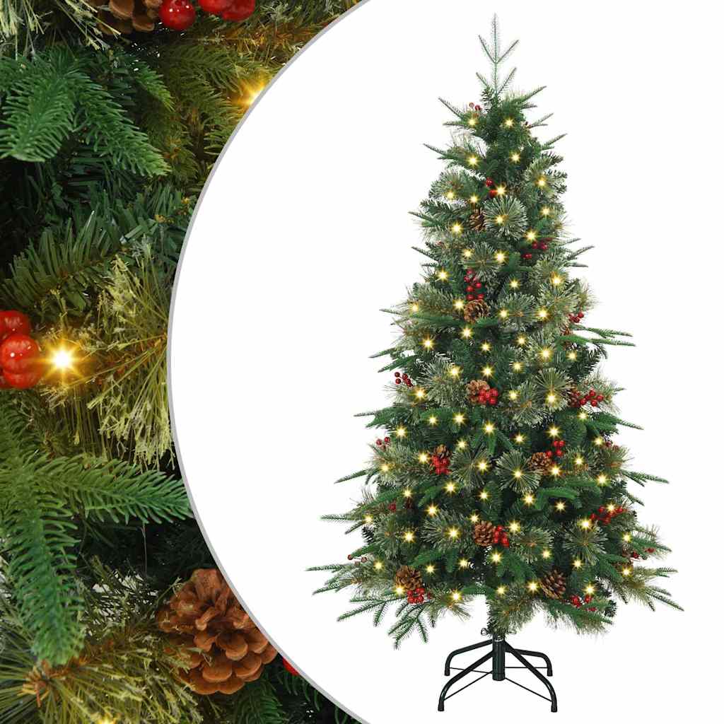 Vidaxx albero di Natale pieghevole artificiale verde 120 cm PE e PVC
