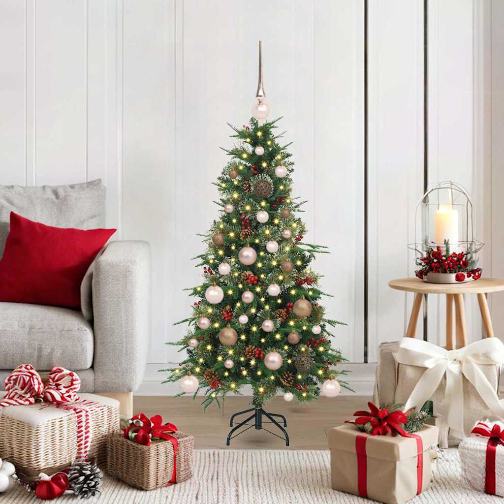 Vidaxx albero di Natale pieghevole artificiale verde 120 cm PE e PVC