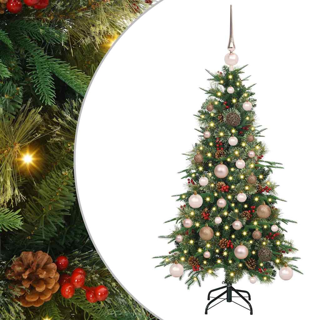 Vidaxx albero di Natale pieghevole artificiale verde 120 cm PE e PVC