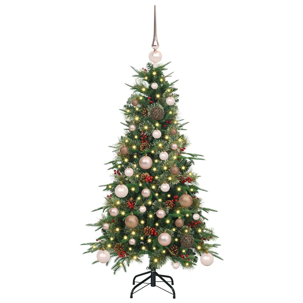 Vidaxx albero di Natale pieghevole artificiale verde 120 cm PE e PVC