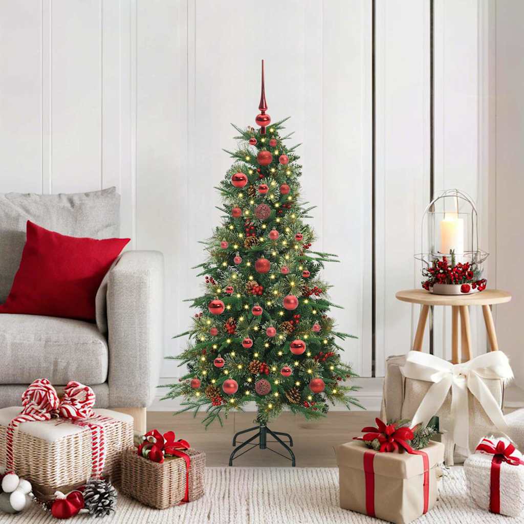 Vidaxx árbol de Navidad artificial plegable verde 120 cm PE y PVC