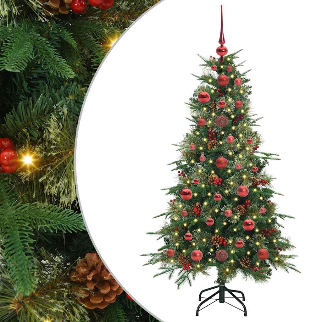 Vidaxx árbol de Navidad artificial plegable verde 120 cm PE y PVC