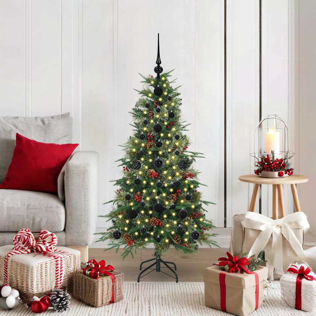 Vidaxx albero di Natale pieghevole artificiale verde 120 cm PE e PVC