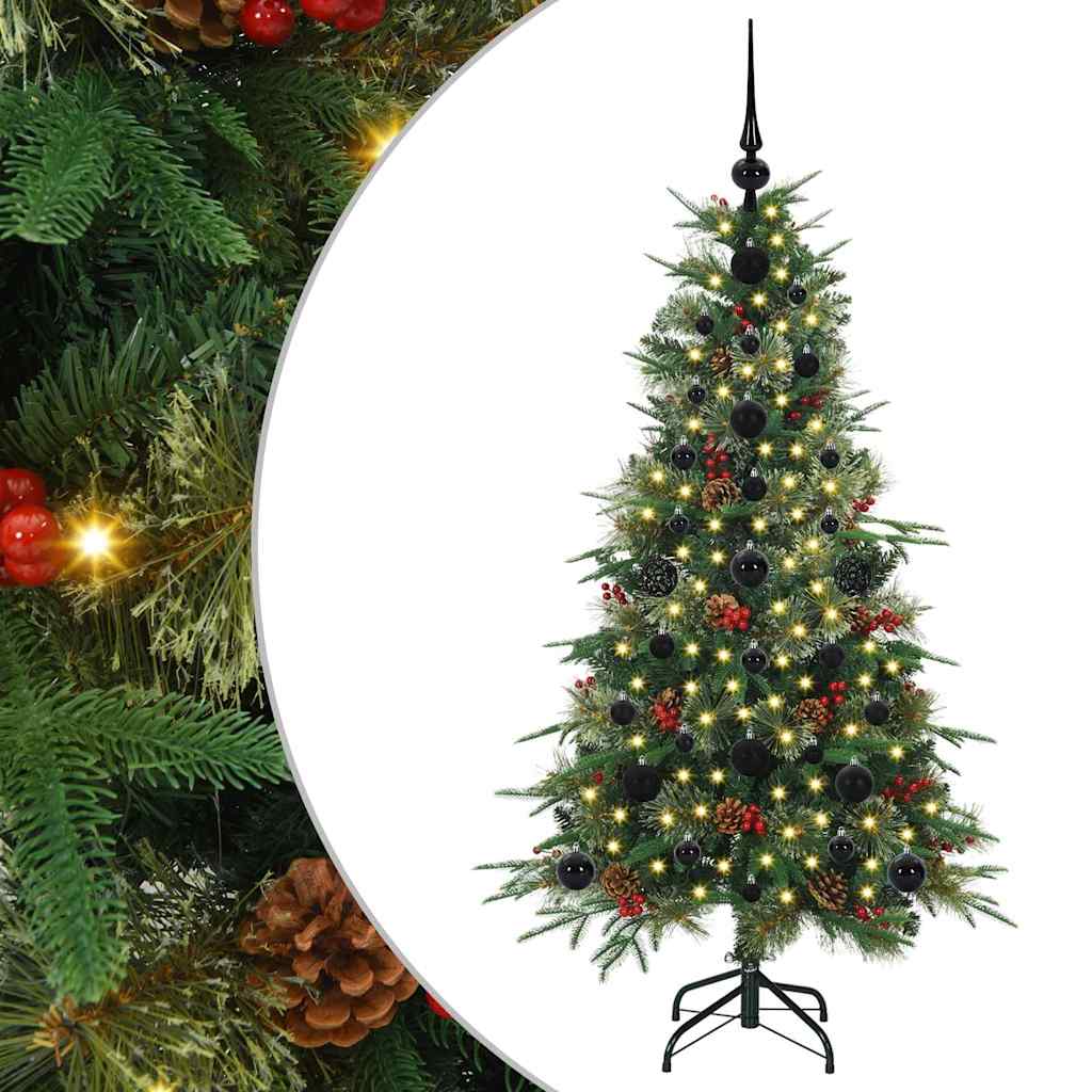 Vidaxx albero di Natale pieghevole artificiale verde 120 cm PE e PVC