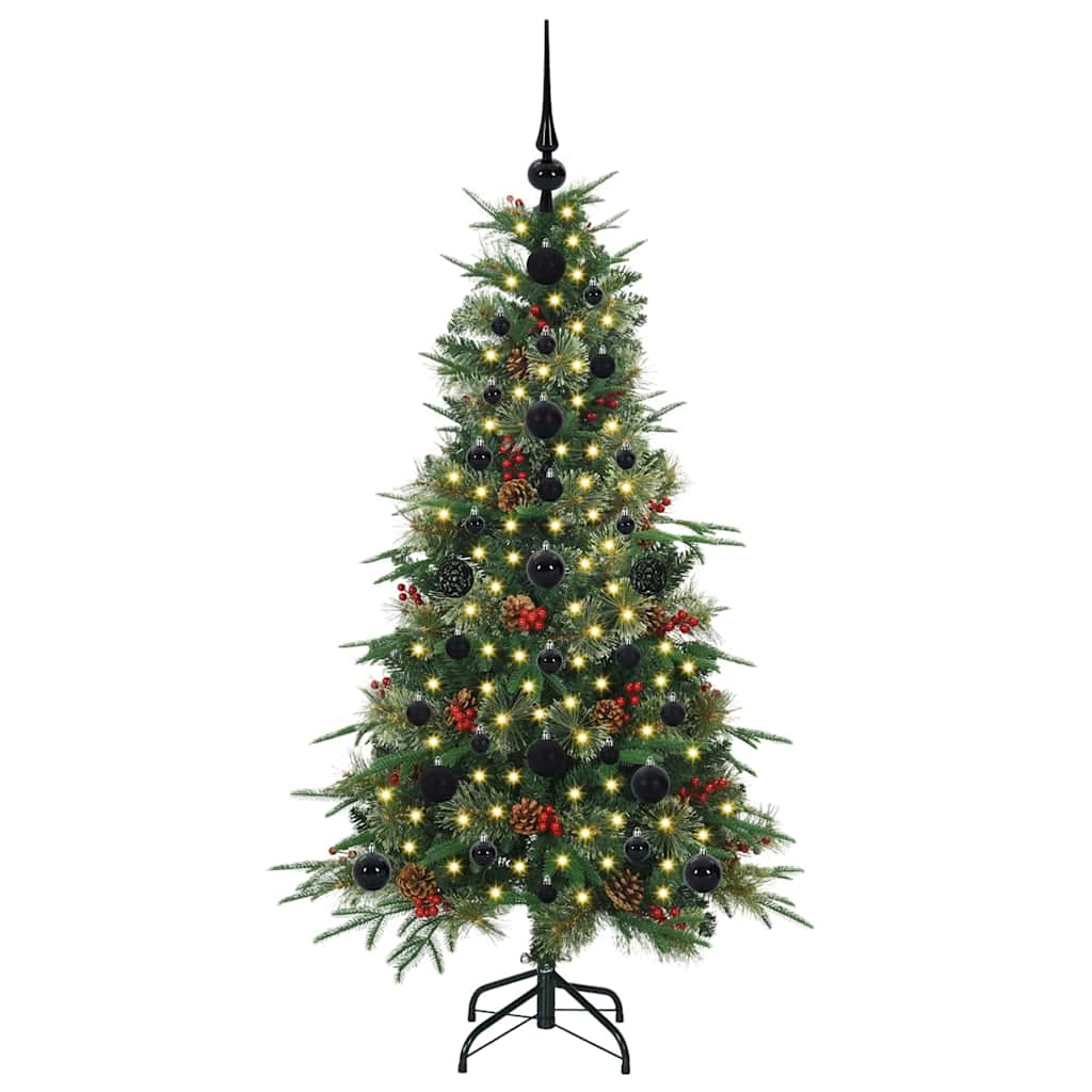 Vidaxx albero di Natale pieghevole artificiale verde 120 cm PE e PVC