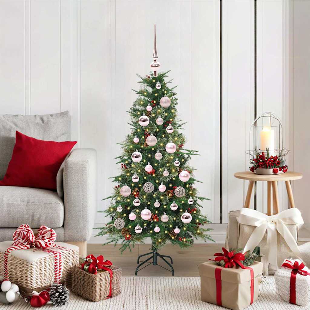 Vidaxx albero di Natale pieghevole artificiale verde 120 cm PE e PVC