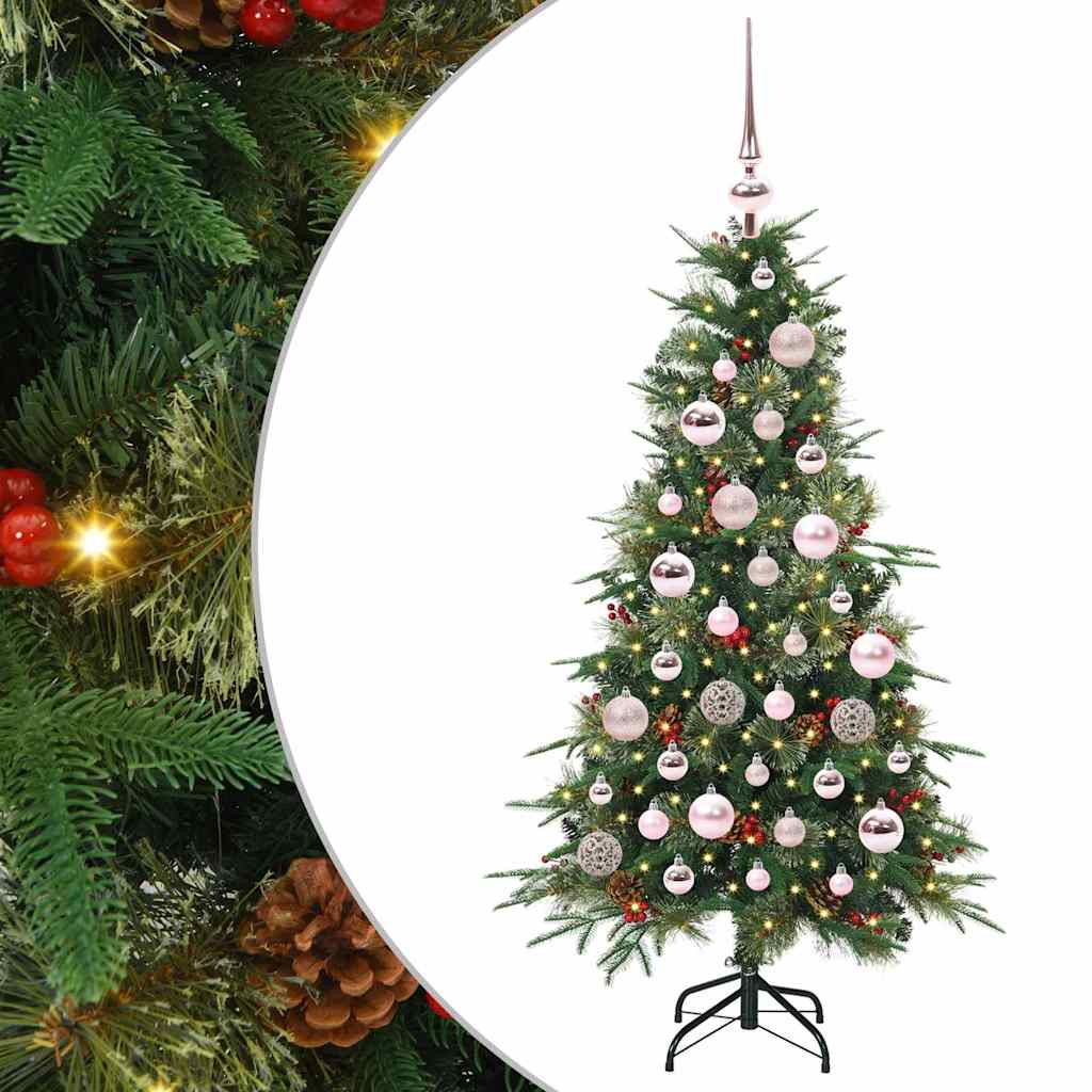 Vidaxx albero di Natale pieghevole artificiale verde 120 cm PE e PVC