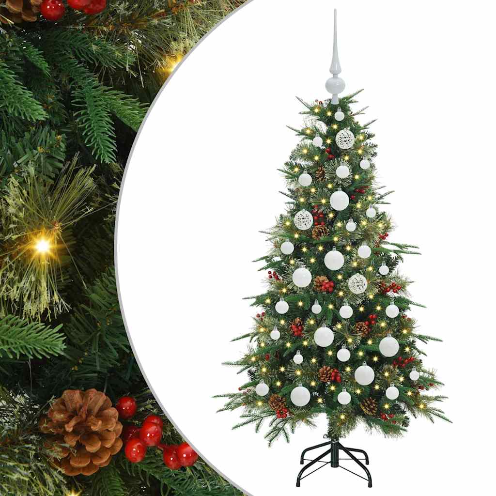 Vidaxx albero di Natale pieghevole artificiale verde 120 cm PE e PVC