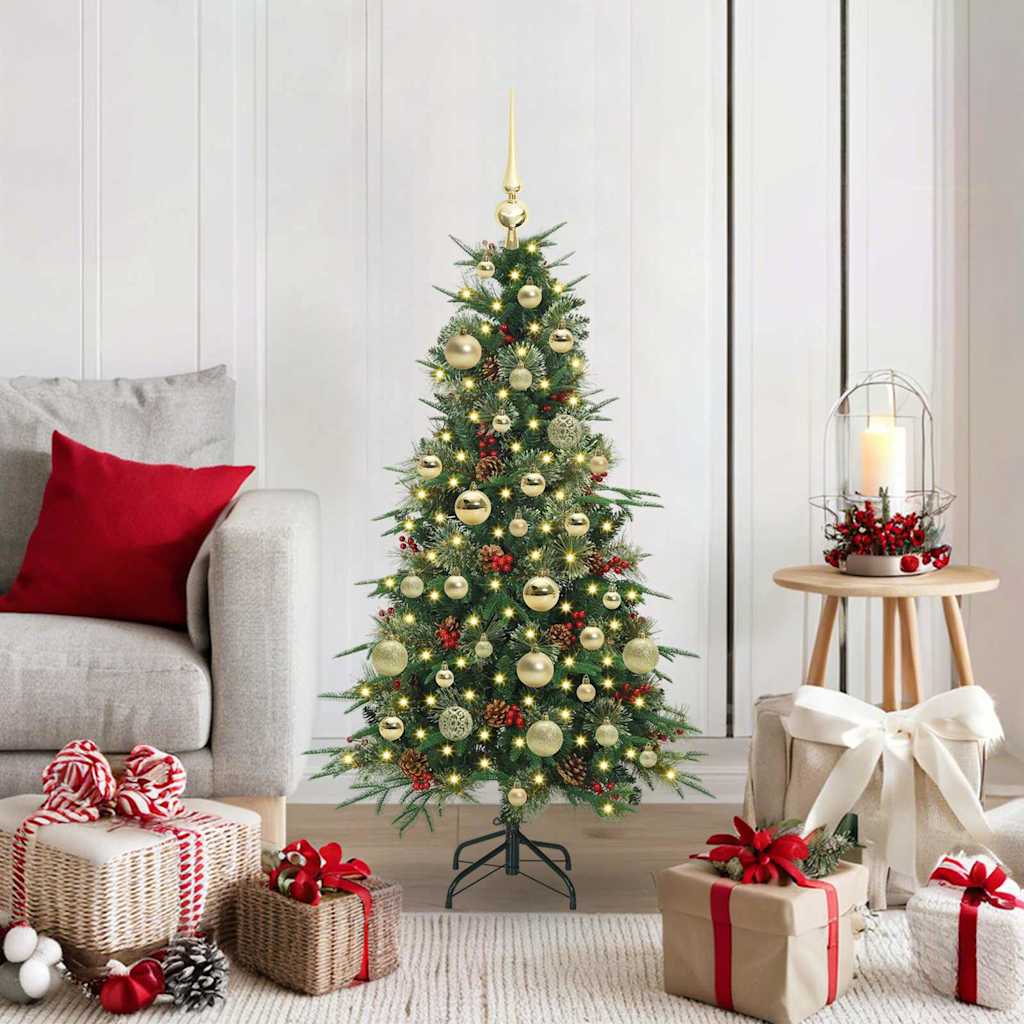 Vidaxx árbol de Navidad artificial plegable verde 120 cm PE y PVC