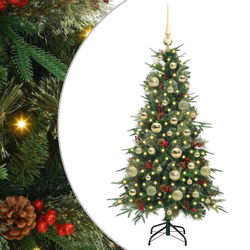 Vidaxx árbol de Navidad artificial plegable verde 120 cm PE y PVC