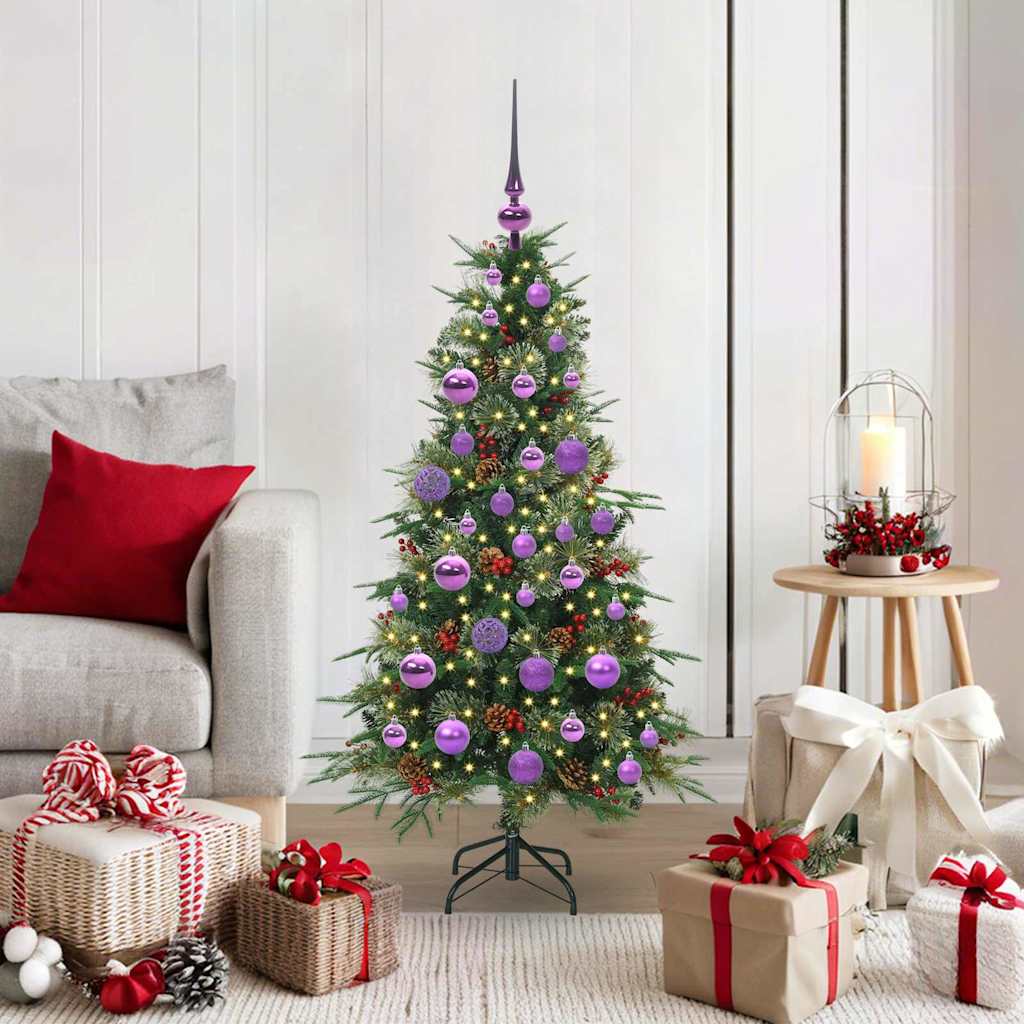 Vidaxx albero di Natale pieghevole artificiale verde 120 cm PE e PVC