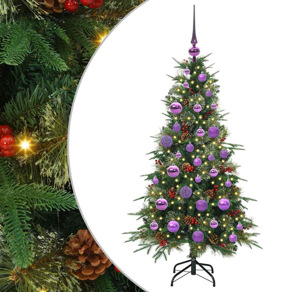 Vidaxx albero di Natale pieghevole artificiale verde 120 cm PE e PVC