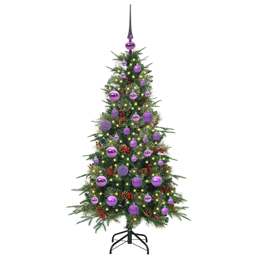 Vidaxx albero di Natale pieghevole artificiale verde 120 cm PE e PVC