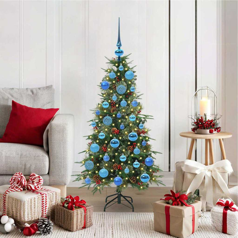 Vidaxl kunstmatige inklapbare kerstboom groen 120 cm pe en pvc