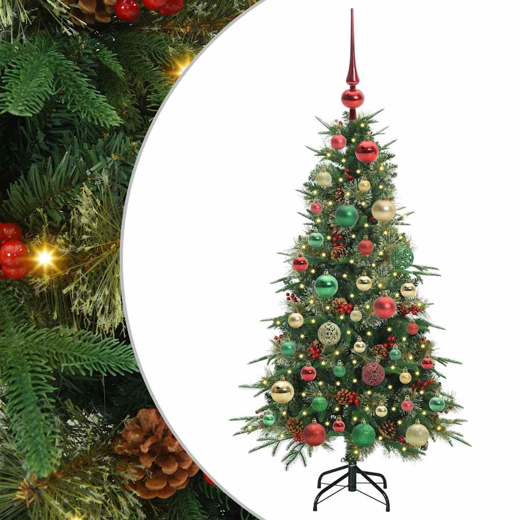 Vidaxx árbol de Navidad artificial plegable verde 120 cm PE y PVC