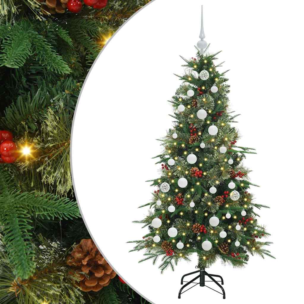 Vidaxx albero di Natale artificiale pieghevole verde 150 cm PE e PVC