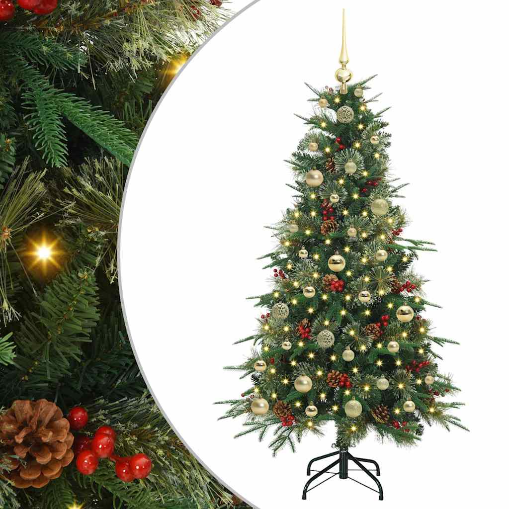 Vidaxx albero di Natale artificiale pieghevole verde 150 cm PE e PVC
