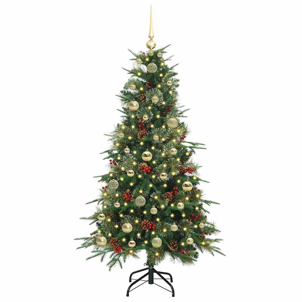 Vidaxx albero di Natale artificiale pieghevole verde 150 cm PE e PVC