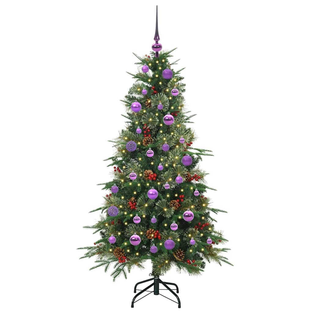 Vidaxx árbol de Navidad artificial plegable verde 150 cm PE y PVC