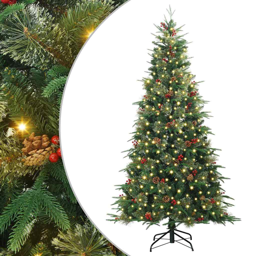 Vidaxx albero di Natale artificiale pieghevole verde 180 cm PE e PVC