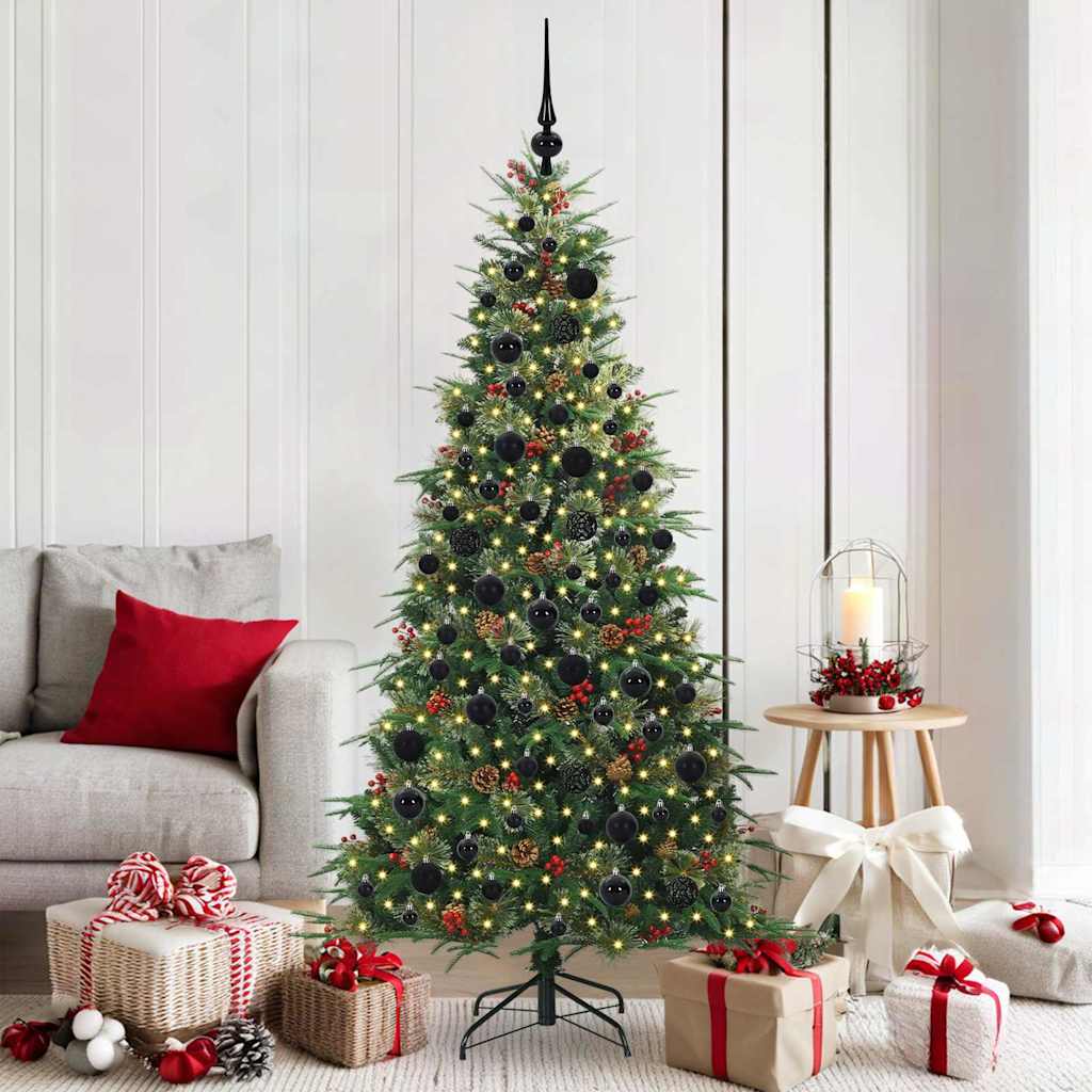 Vidaxx albero di Natale artificiale pieghevole verde 180 cm PE e PVC