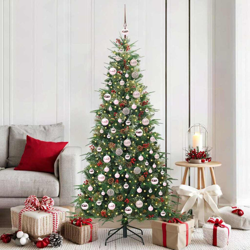Vidaxx albero di Natale artificiale pieghevole verde 180 cm PE e PVC