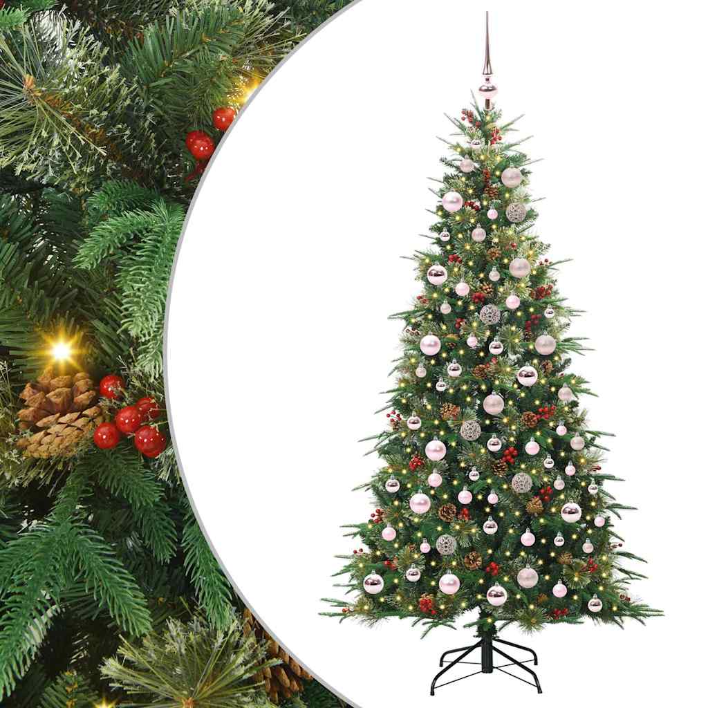Vidaxx albero di Natale artificiale pieghevole verde 180 cm PE e PVC
