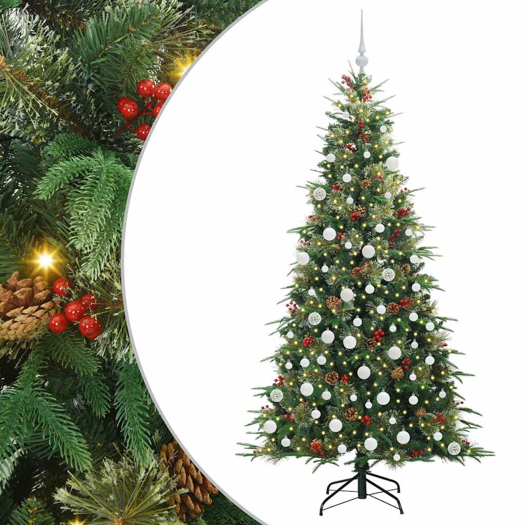 Vidaxx árbol de Navidad artificial plegable verde 180 cm PE y PVC
