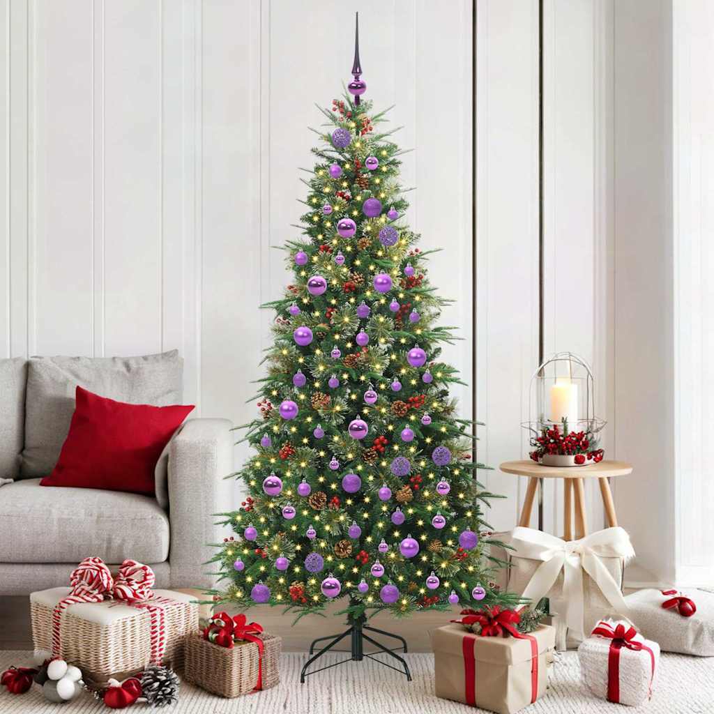 Vidaxx albero di Natale artificiale pieghevole verde 180 cm PE e PVC