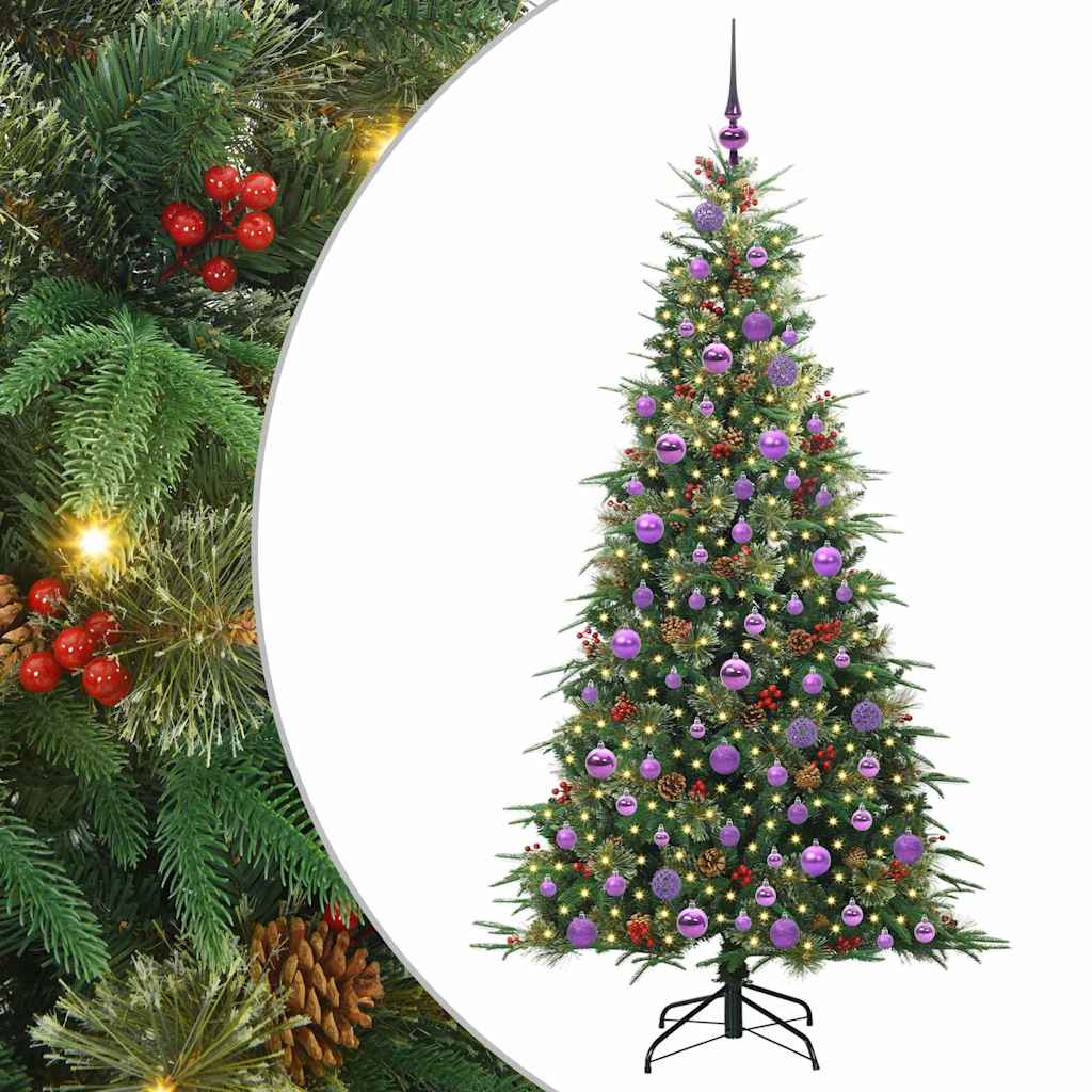 Vidaxx albero di Natale artificiale pieghevole verde 180 cm PE e PVC