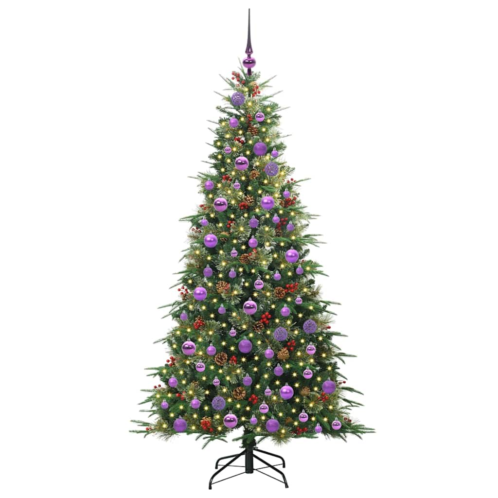 Vidaxx albero di Natale artificiale pieghevole verde 180 cm PE e PVC